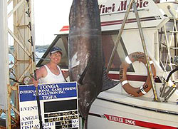 Highest Scoring Blue Marlin, 5,725 points, Julie Dowsing, 182.5 kgs on 15 kg line 